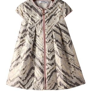 Girls A-line Metallic Party Dress